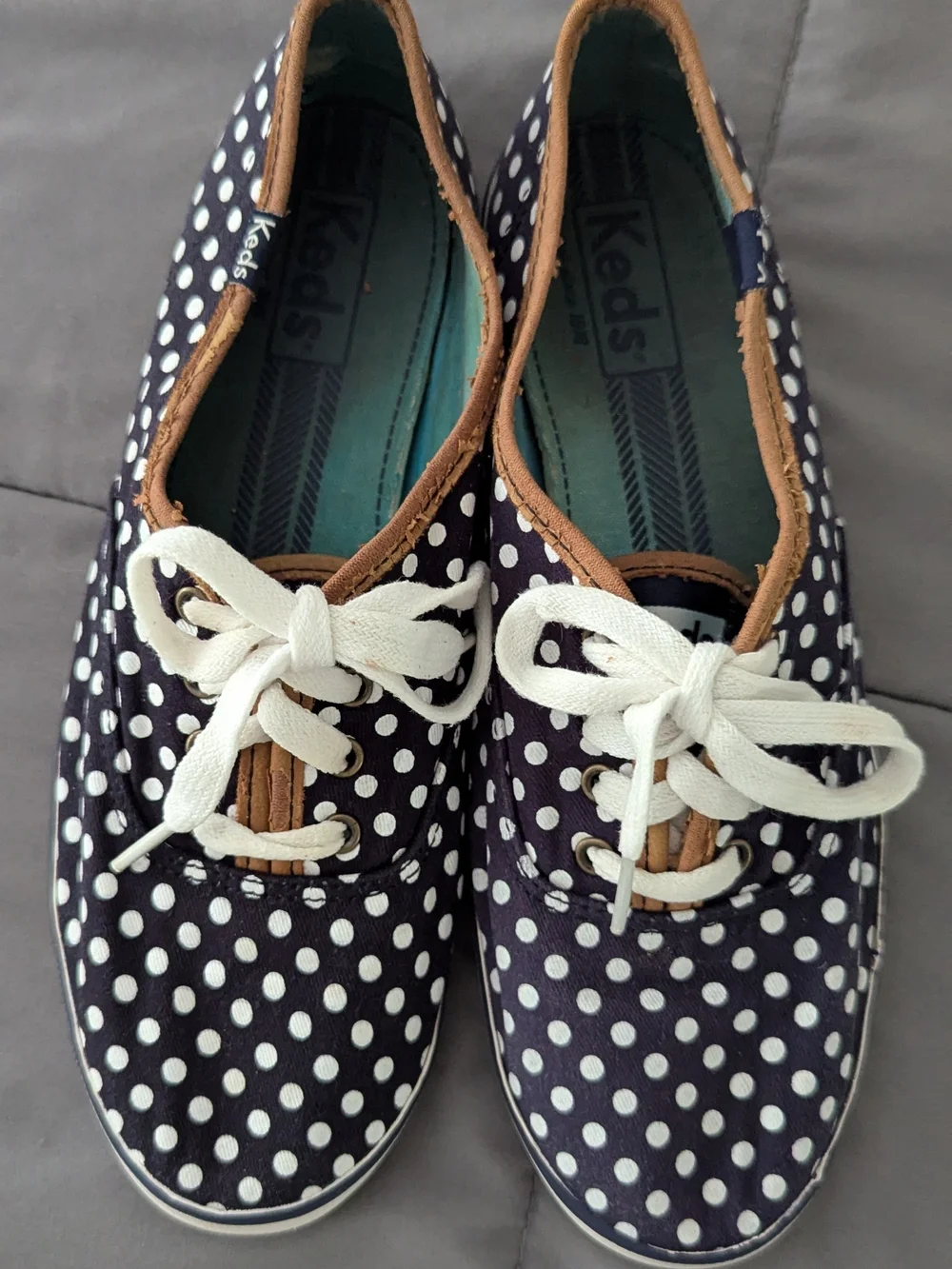 Keds Women's Navy Polka Dot Canvas Sneakers